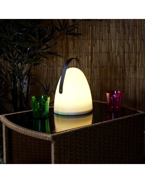Lampe d'exterieur avec poignée blanche  - 30x21 cm
