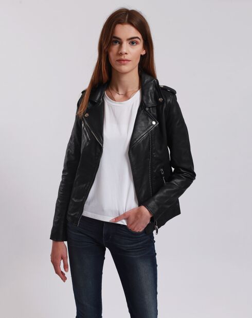 Perfecto en Cuir Laalia noir