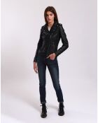Perfecto en Cuir Laalia noir