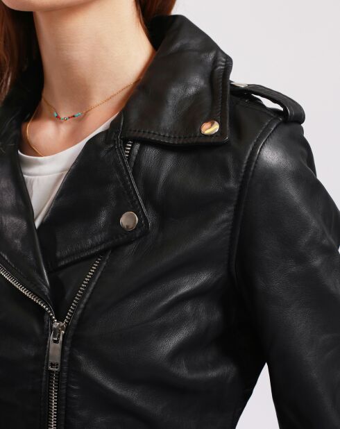 Perfecto en Cuir Laalia noir