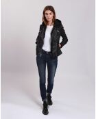 Veste en Cuir Laetizia noire