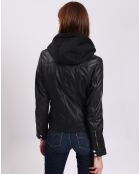 Veste en Cuir Laetizia noire
