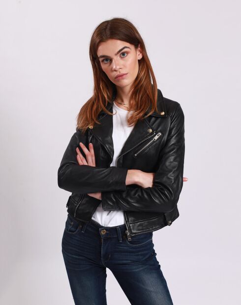Perfecto en Cuir Lahora noir