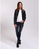 Veste en Cuir Lahyna noire