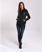 Veste en Cuir Lahyna noire
