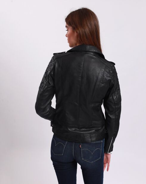 Perfecto en Cuir Laima noir