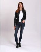 Veste en Cuir Laiyna noire