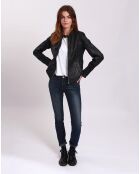 Veste en Cuir Laiyna noire