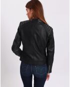 Veste en Cuir Lajoie noire