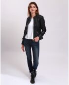 Veste en Cuir Lajoie noire