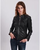 Veste en Cuir Lajoie noire