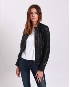 Veste en Cuir Lala noire