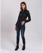 Veste en Cuir Lala noire