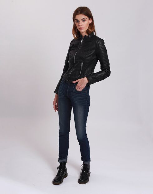 Veste en Cuir Lala noire