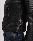 Veste en Cuir Lala noire