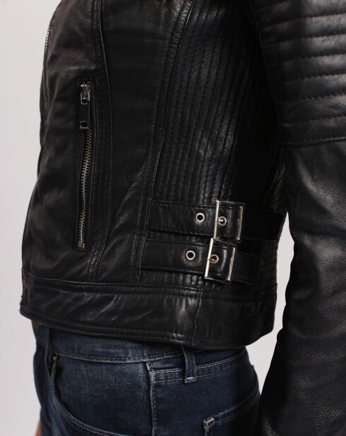 Veste en Cuir Lala noire