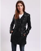Trench en Cuir Lamara noir