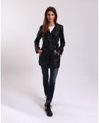 Trench en Cuir Lamara noir
