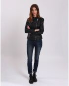 Veste en Cuir Lambertine noire
