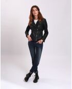 Veste en Cuir Lamya noire