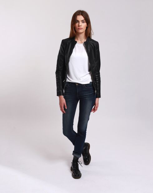 Veste en Cuir Latchimy noire