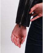 Veste en Cuir Laureena noire
