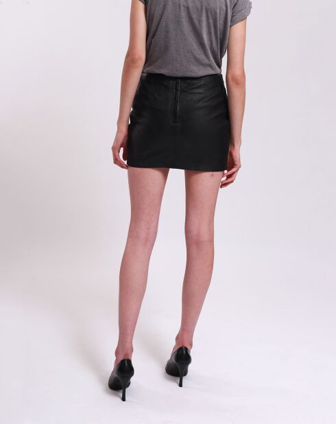 Jupe en Cuir Lauren noire
