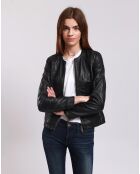Veste en Cuir Laurna noire