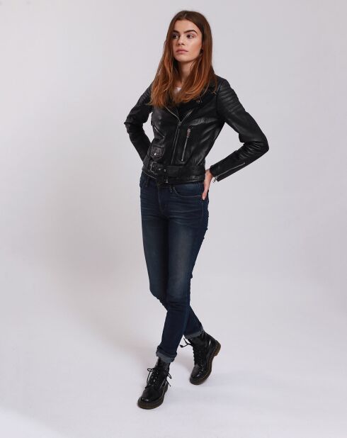Perfecto en Cuir Leailanie noir