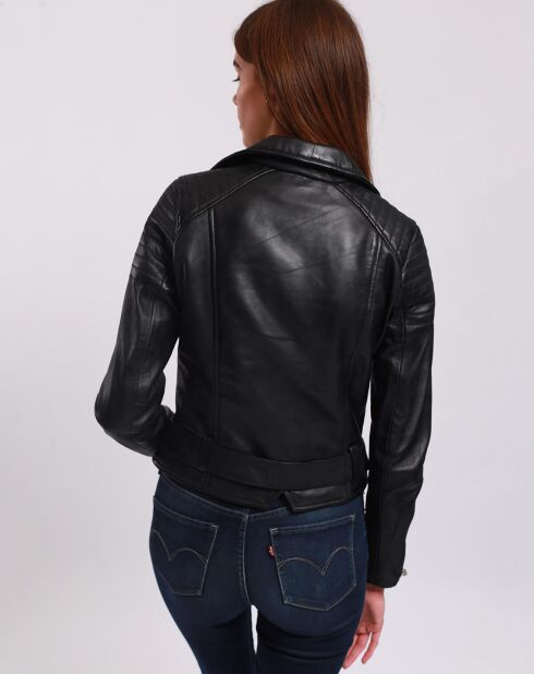 Perfecto en Cuir Leailanie noir