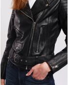 Perfecto en Cuir Leailanie noir