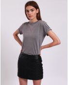 Jupe en Cuir Leanie noire