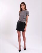 Jupe en Cuir Leanie noire