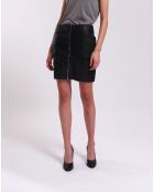 Jupe en Cuir Lee noire