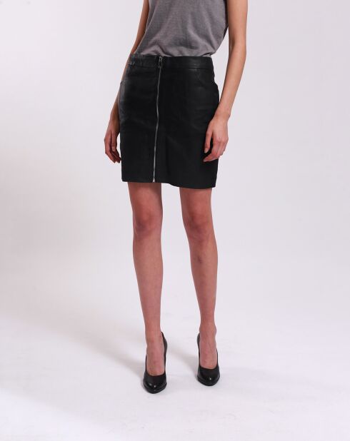 Jupe en Cuir Lee noire