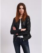 Veste en Cuir Lidivine noire