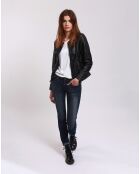 Veste en Cuir Lidivine noire