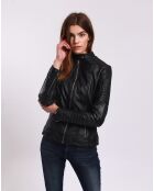 Veste en Cuir Lien noire