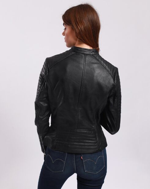 Veste en Cuir Lien noire