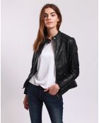 Veste en Cuir Lien noire