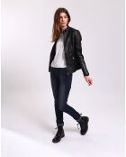 Veste en Cuir Lien noire
