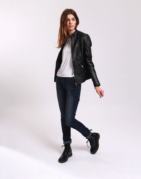 Veste en Cuir Lien noire