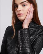 Veste en Cuir Lien noire