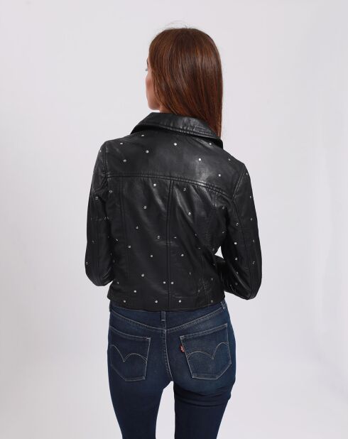 Perfecto en Cuir Liette noir