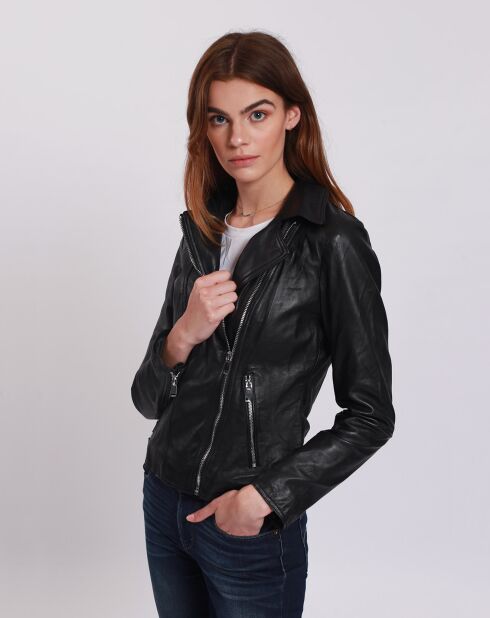 Perfecto en Cuir Lionella noir