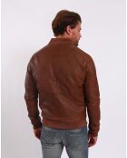 Bombers en Cuir Liorys camel