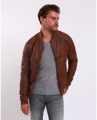 Bombers en Cuir Liorys camel
