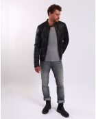 Veste en Cuir Liova noire