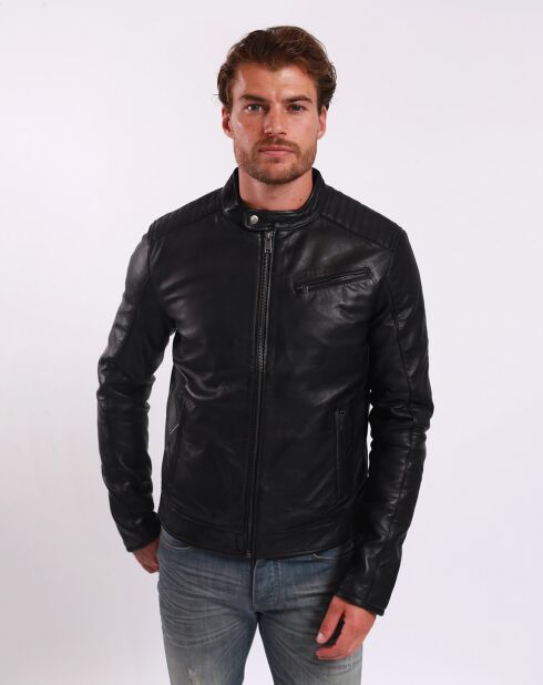 Veste en Cuir Liova noire