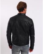Veste en Cuir Liova noire